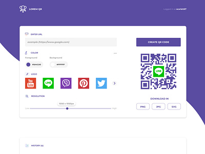 QR Code Generator Website ui ux ui design webdesign website