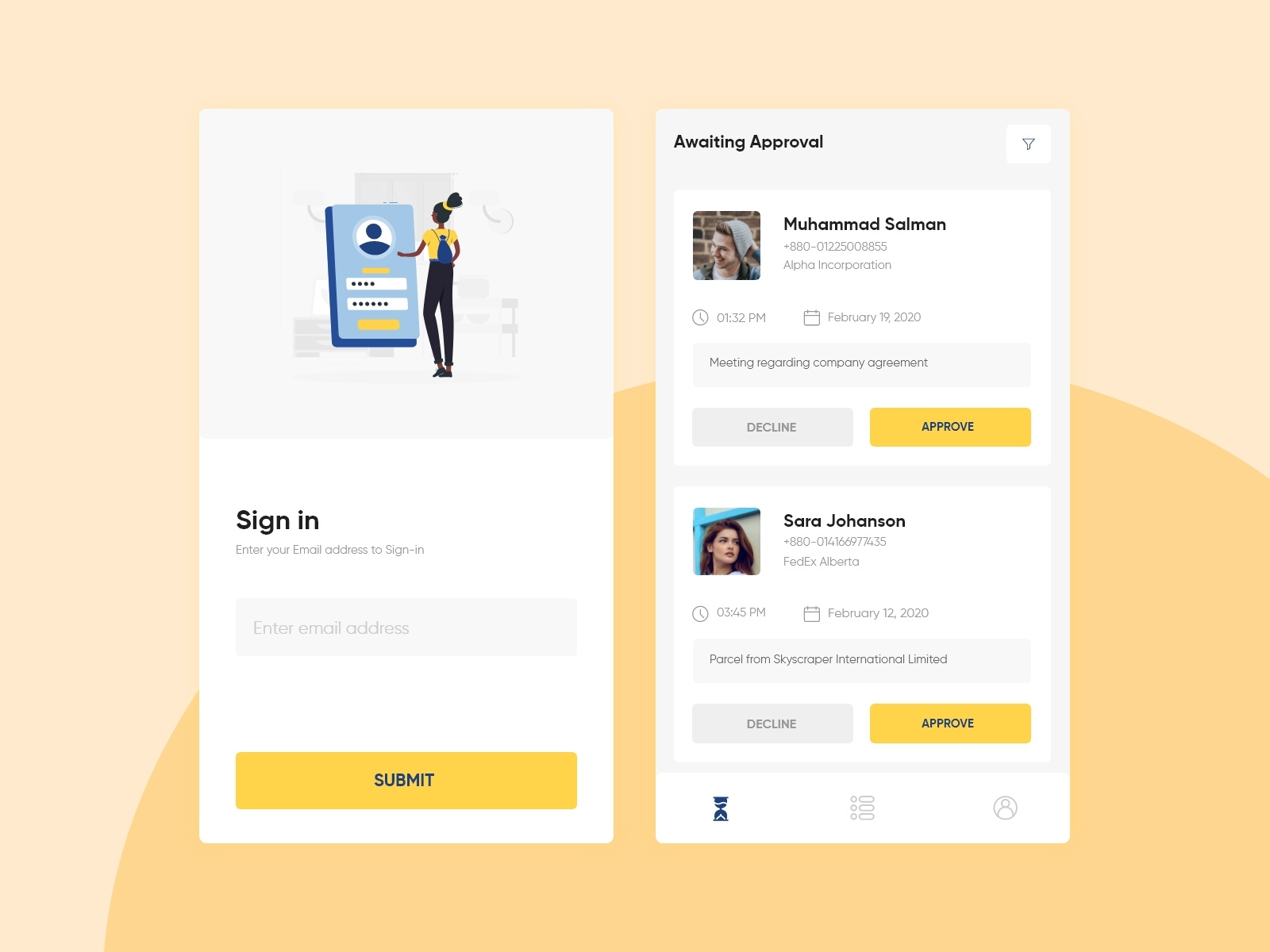 Visitor Management App by Salman Rahman Desh on Dribbble