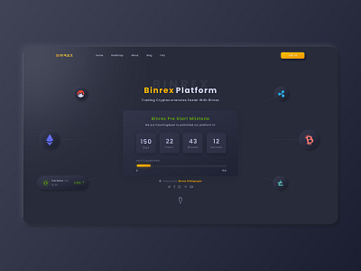 Neomorphism Landing Page coins crypto design landing page neomorphism ui ux