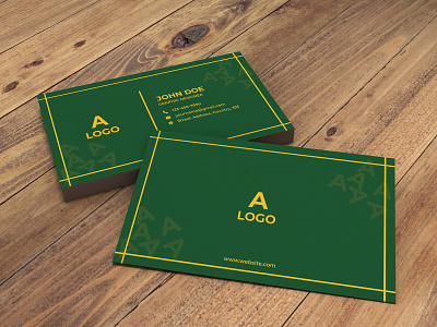 A company Business Card adobe photoshop branding businesscard corporate design design green color business card