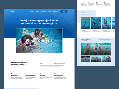 #Exploration - Homepage Website Swimming Course clean course homepage illustration swimming ui ui design uidesign uiux ux ux design uxdesign uxui website website design