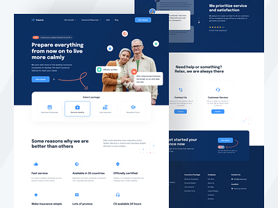 Insuree - Landing Page clean health healthcare healthy insurance insurtech landingpage life insurance ornament webdesign whitespace