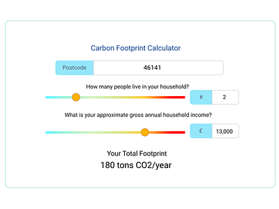 Carbon Footprint Calculator design illustration minimal web