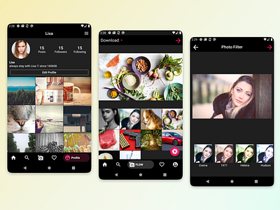 Flow: Inspired By Instagram app design illustration ui ux