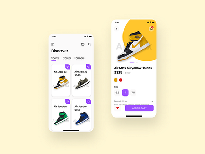 Online Shoes-Store App UI Design app design ecommerce shoes app shopping ui uidesign ux uxdesign
