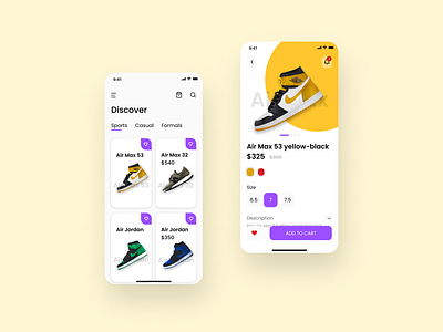 Online Shoes-Store App UI Design