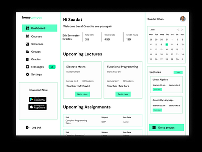 Learning Management System(LMS) Dashboard