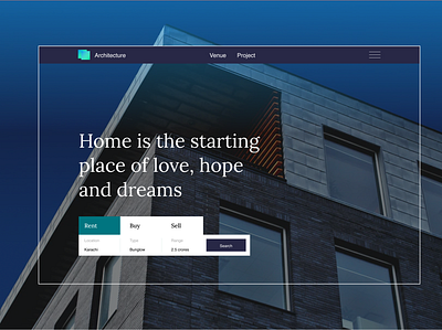 Real estate landing hero available design inspiration landing page real estate ui website design