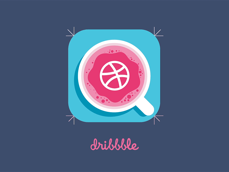 Cup of dribbble animation animation application cup dribbble grid icon ios7