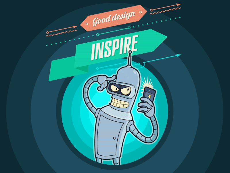 Good design inspire after effects animation bender design good inspire motion poster vector