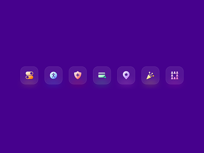 Glossy Icons app design flat icon icons iconset vector web