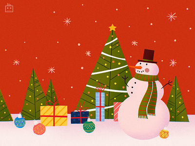 Christmas Card card christmas flat icon illustration snoman