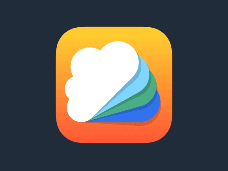 Cloud App Icon animation app application cloud grid icon ios