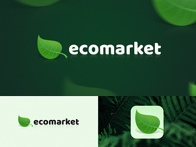 Ecomarket branding design icon illustration logo