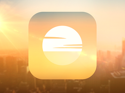 Sunrises iOS Icon app application flat icon ios iphone logo mobile style sun sunrise