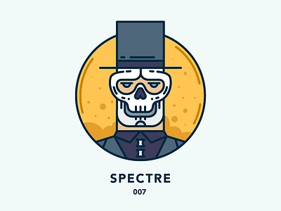 Spectre 007 bond danielcraig icon illustration scull spectre vector