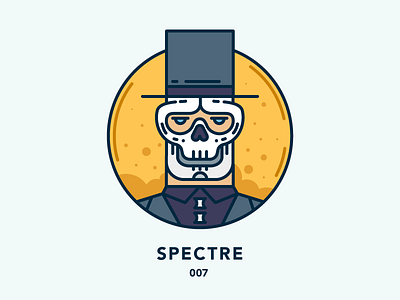 Spectre 007 bond danielcraig icon illustration scull spectre vector