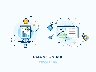 Data and Control article control data icon illustration publish security statistics vector