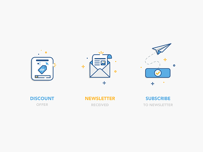 Email campaign discount email icon illustration newsletter offer subscribe vector