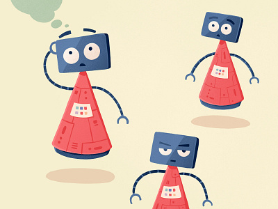 Robot artwork character design flat illustration logo robot