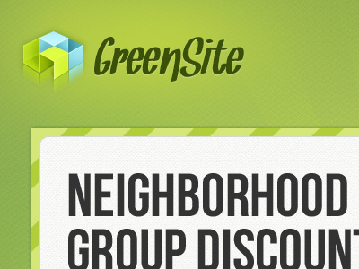 Greensite Home Page design green home logo neighborhood site website