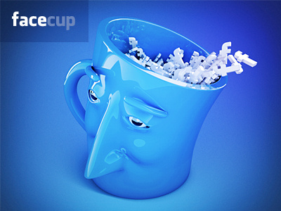 Facecup cup face facebook icon splash