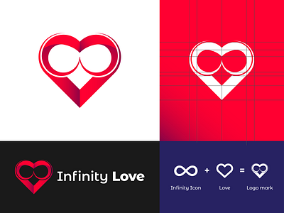 Infinity Love Logo branding creative logo logo logo 2020 logo collection logo design process logodesign minimal typography ui