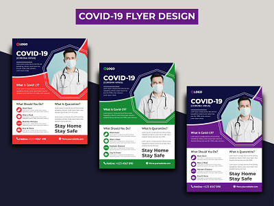COVID-19 Flyer Design Tamplate (coronavirus)