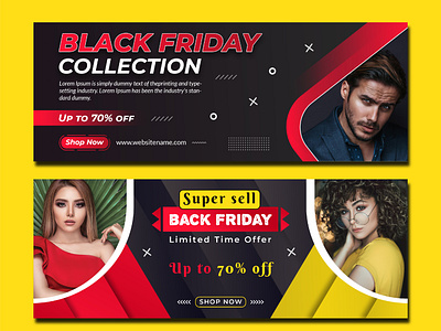 Black Friday Creative Facebook Cover Design Template