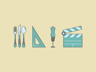 Art School art culinary design fashion film flat freelance icon illustration style