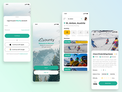 Mounty - IOS Application for booking winter outdoor activities