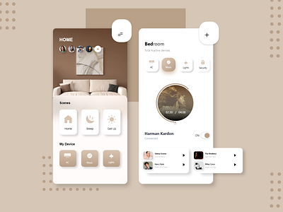 Smart Home Mobile App - UI Design app app design design figma mobile design smarthome ui uidesign ux