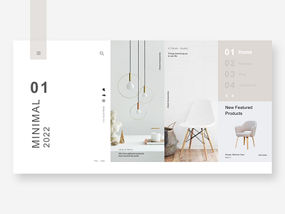 Minimalist Furniture UI Design design furniture landing page design minimalist ui uidesign webdesign