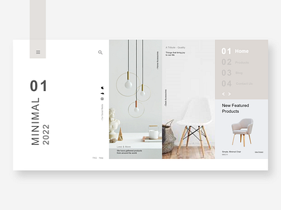 Minimalist Furniture UI Design