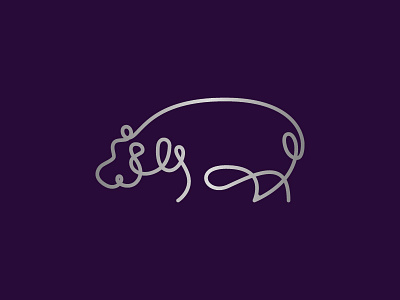 Hippo Monoline finance hippo logo logomark rejected software tech