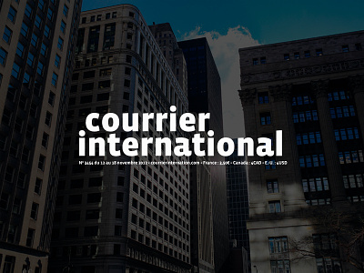 Courrier international magazine logo redesign logo magazine redesign typography urban