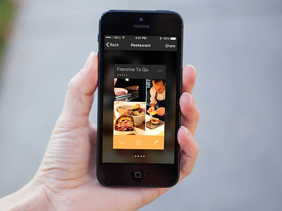 Now app : choose what to do around you app around flat french iphone restaurant ui ux what