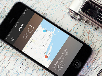 Roadtrip : a co-travel app app book calendar flat iphone map roadtrip travel weather