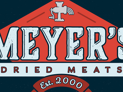 Working On A Christmas Present jerky logo meat textured