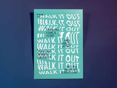 Walk It Out analog christian design faith poster poster art psalms scripture type typography