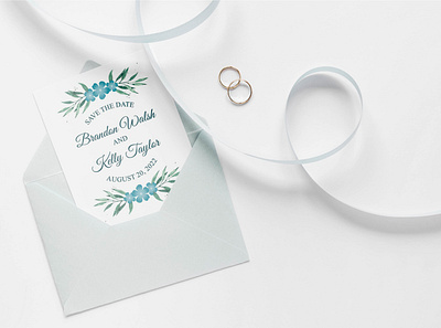 Rustic Wedding Invitation Design adobe illustrator bride card floral graphic design love rustic design save the date texture vector watercolor brushes wedding wedding invitation