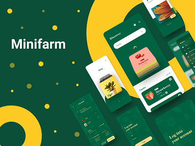 Minifarm application green mobile ui design