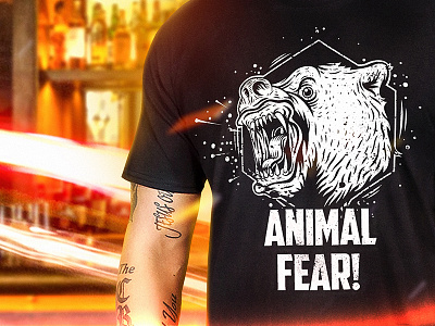 Fear the bear! animal art bear fear illustration poster print t shirt
