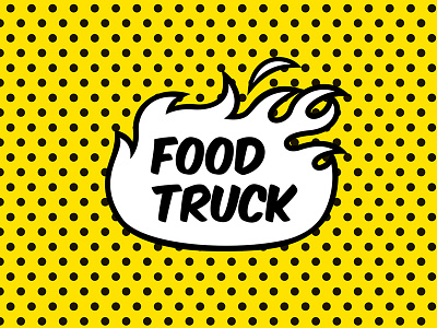 Food Truck - Logo & Identity branding burgers fastfood fire food hotdogs identity logo street truck
