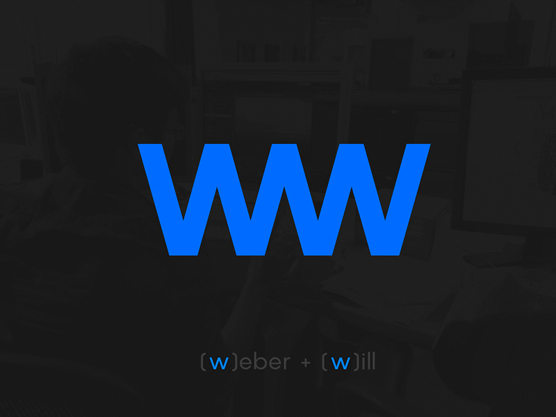 WeberWill log digital digital agensy line logo logotype minimal w web web studio