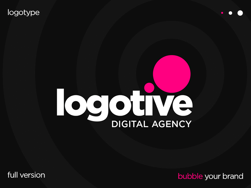 Ligitive Logo brand branding bubble circle digital font identity logo logotype sign simbol web