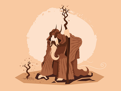 Druid character design fantasy illustration