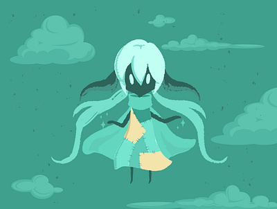Lady Teardrop character design fantasy illustration vector