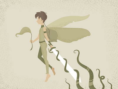 Roots character design fantasy illustration vector