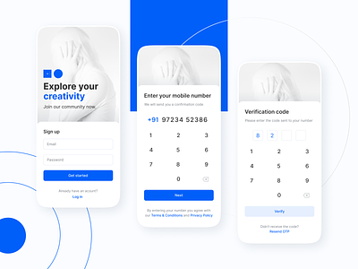 Signup form UI for mobile androidappdesign appdesign figmadesign login mobileapp mobiledesign mrsid mrsidverse signup uidesign